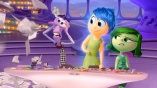 INSIDE OUT  Pictured (L-R): Fear, Joy, and Disgust. ©2015 DisneyPixar. All Rights Reserved.
