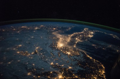 (March 28, 2015) --- Earth observation taken during a night pass of Spain and Italy by the Expedition 43 crew aboard the International Space Station.