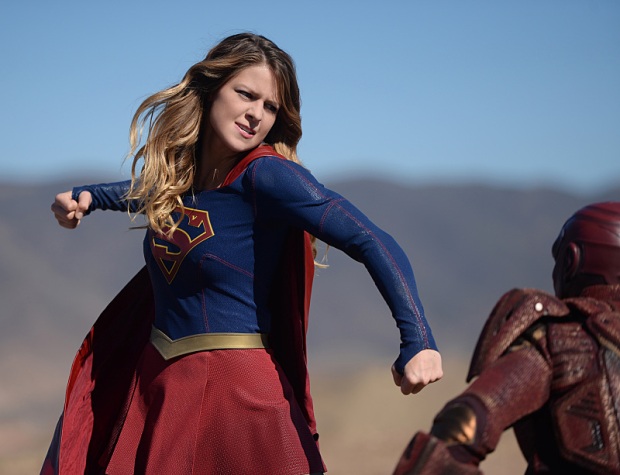 "Red Faced" -- Personal and professional stress get the better of Kara when she goes too far during a training exercise against Red Tornado, a military cyborg commissioned by Lucy Lane's father, General Sam Lane, on SUPERGIRL, Monday, Nov. 30 (8:00-9:00 PM, ET) on the CBS Television Network. Pictured left to right: Melissa Benoist and Iddo Goldberg as Red Tornado Photo: Darren Michaels/CBS ÃÂ©2015 CBS Broadcasting, Inc. All Rights Reserved